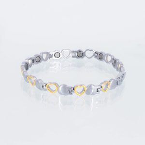 Titanenergiearmband Glück in Gold und Silber