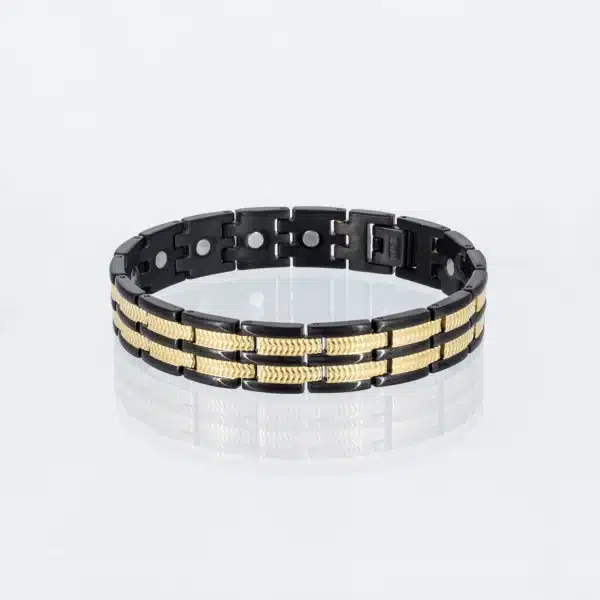 Titanarmband Rallye in Schwarz und Gold