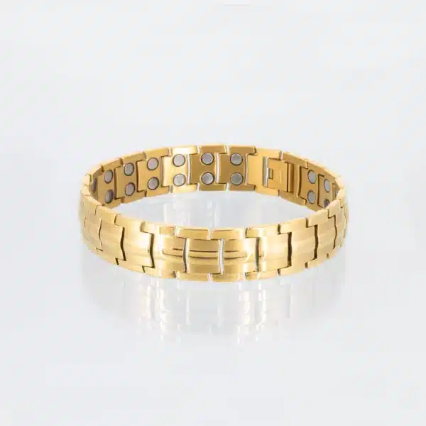 Doppelreihiges Magnetarmband Stärke in Gold