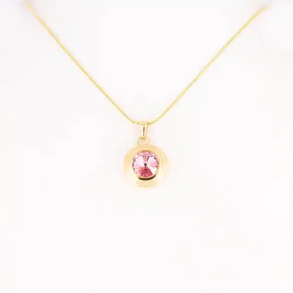 Magnetanhänger Stilles Glück in Gold und Rosa – Bild 3