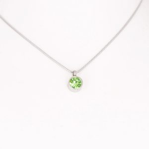 Magnetanhänger Stille Kraft mit einem lindgrünen Zirkonia