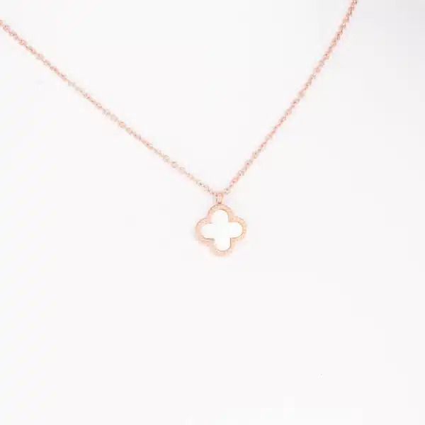 Magnetanhänger Weißes Blatt in Rosegold
