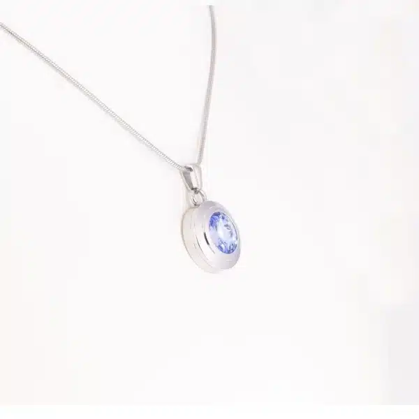 Magnetanhänger Stilles Glück in Silber und Blau – Bild 2