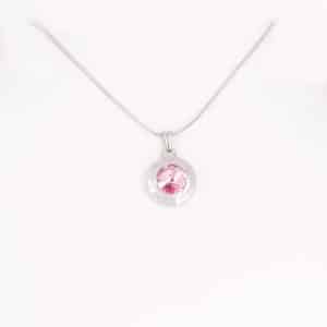 Magnetanhänger Stilles Glück in Silber und Rosa