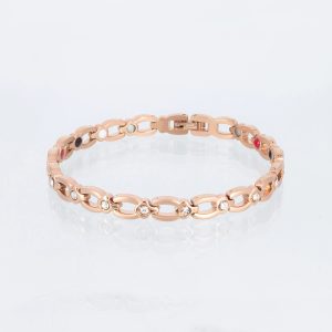 Energiearmband Sternenhimmel in Rosegold und Weiß