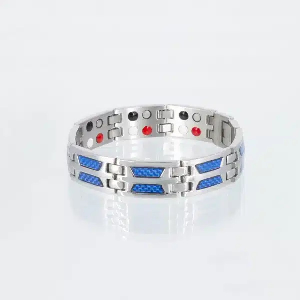 Energiearmband Amazonas in Silber und Blau