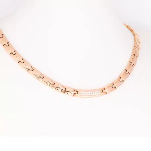 Collier Estephania in Rosegold mit Zirkonia – Bild 3