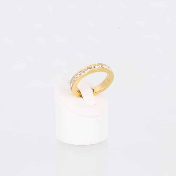 Magnetring Style 61 in Gold mit Zirkonia