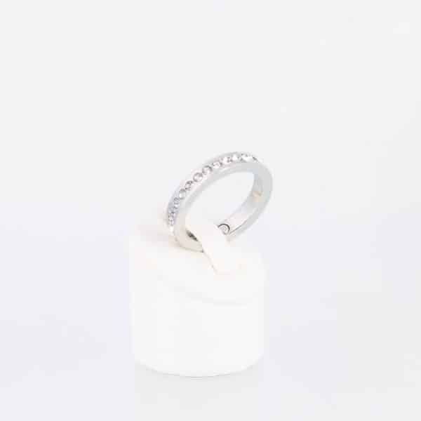 Magnetring Style 61 in Silber mit Zirkonia