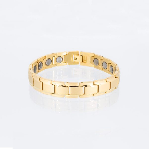 Goldenes Powerarmband mit extrastarken Magneten