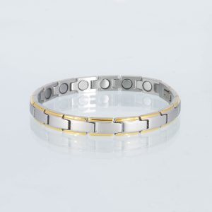 Powerarmband mit extrastarken Magneten in Gold und Silber
