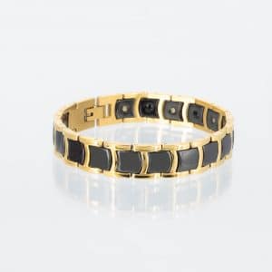 Ceramik-Energiearmband Madrid in Gold und Schwarz