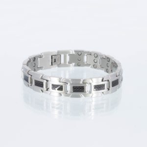 Dreireihiges Magnetarmband Schimmer Schwarz