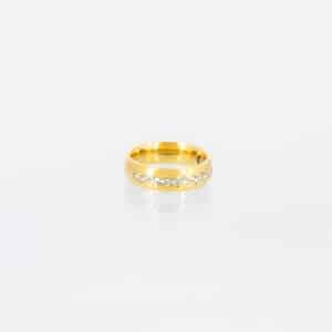 Magnetring Style 63 in Gold mit Zirkonia