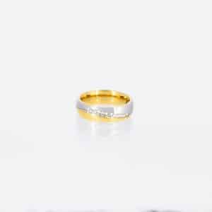 Magnetring Style 67 in Gold und Silber mit Zirkonia