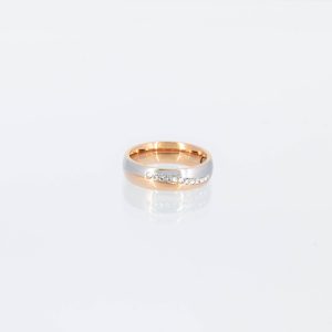 Magnetring Style 67 in Rosegold und Silber mit Zirkonia