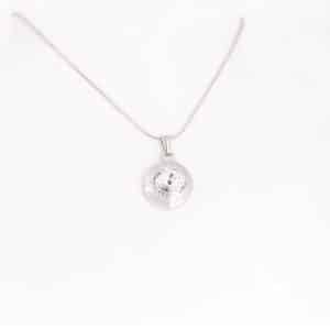 Magnetanhänger Stilles Glück in Silber und Weiß