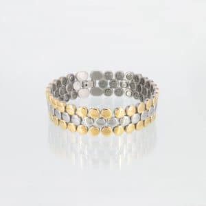 Dreireihiges Magnetarmband in Bicolor