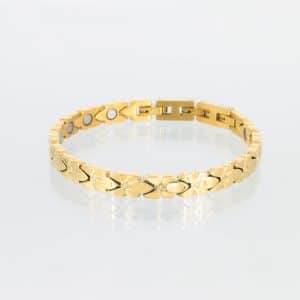 Magnetarmband Blume in Gold