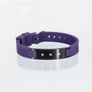 Sportband Fitness in Lila mit Zirkonia